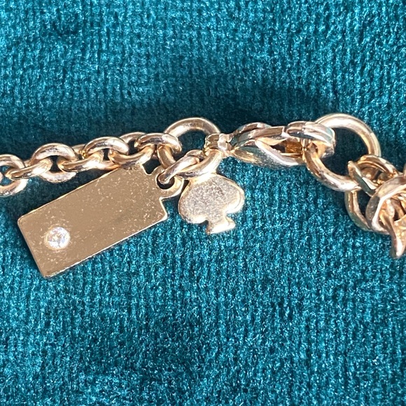 Kate spade palm pearls long statement necklace in chalcedony green with bag EUC - Picture 3 of 6